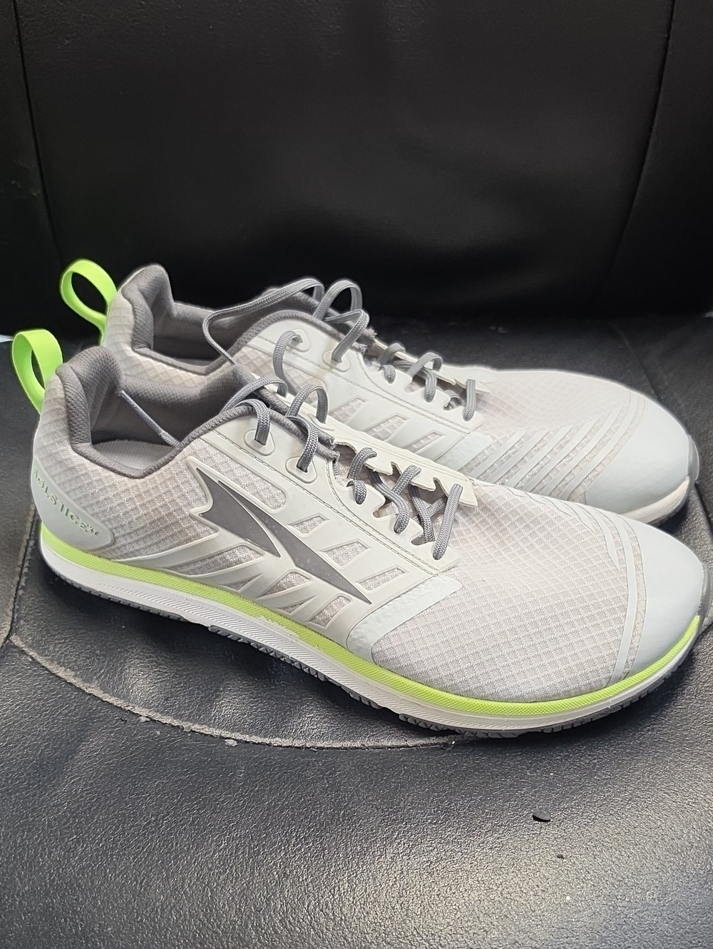 Altra Women's Light Gray Running Shoes with Lime Accents